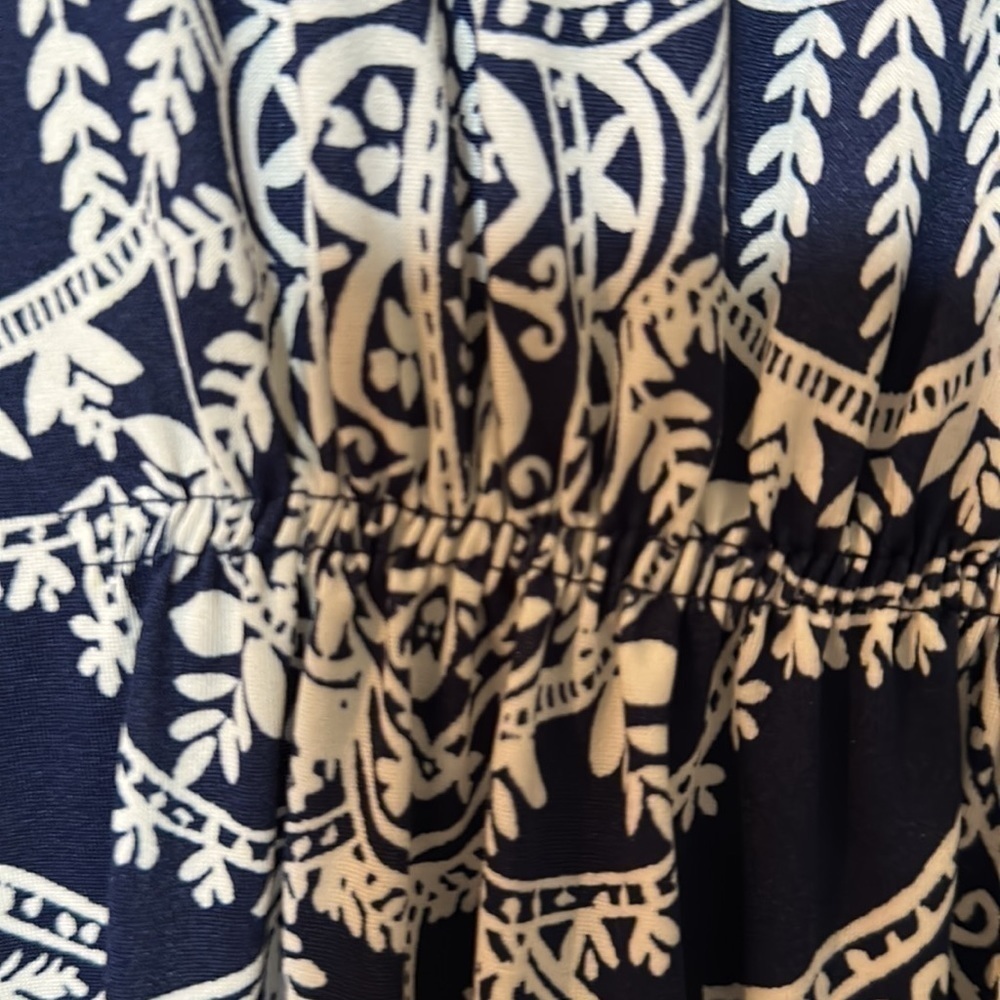 Bella Fiore Sz. S blue and white Sleeveless maxi dress, NWOT - Picture 2 of 5
